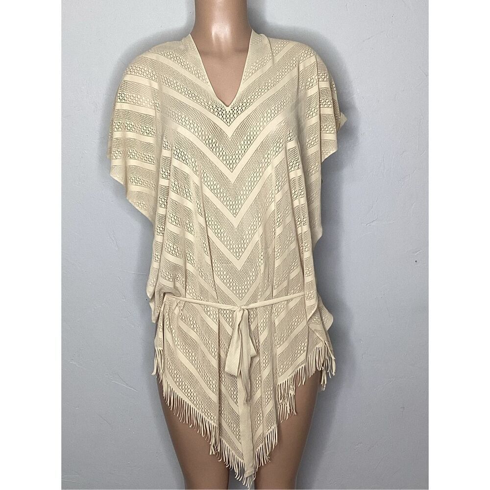 New. PQ golden tan poncho cover-up. One size. Retails $134 - Picture 5 of 9